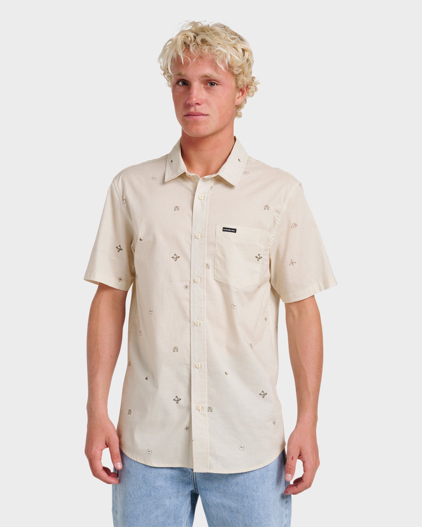 Mini Dimensions Classic Short Sleeve Shirt - Silver Birch - Quick Silver