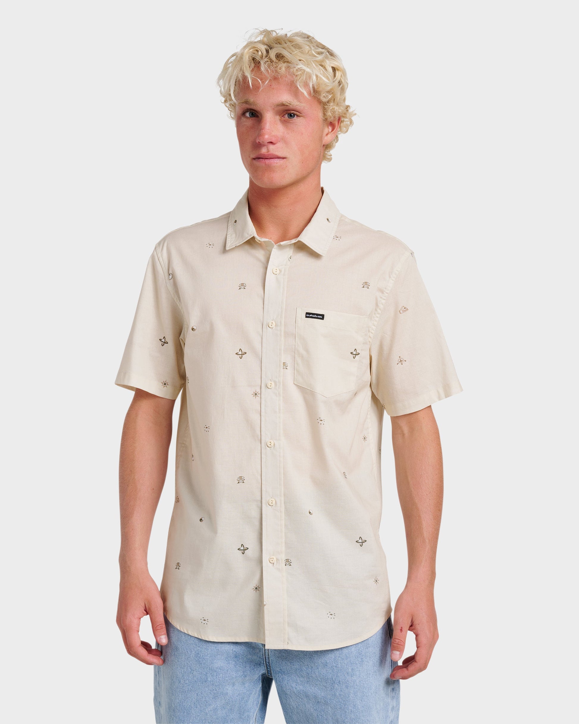 Mini Dimensions Classic Short Sleeve Shirt - Silver Birch - Quick Silver
