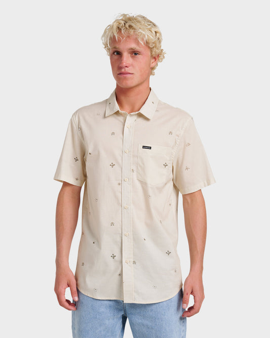Mini Dimensions Classic Short Sleeve Shirt - Silver Birch - Quick Silver