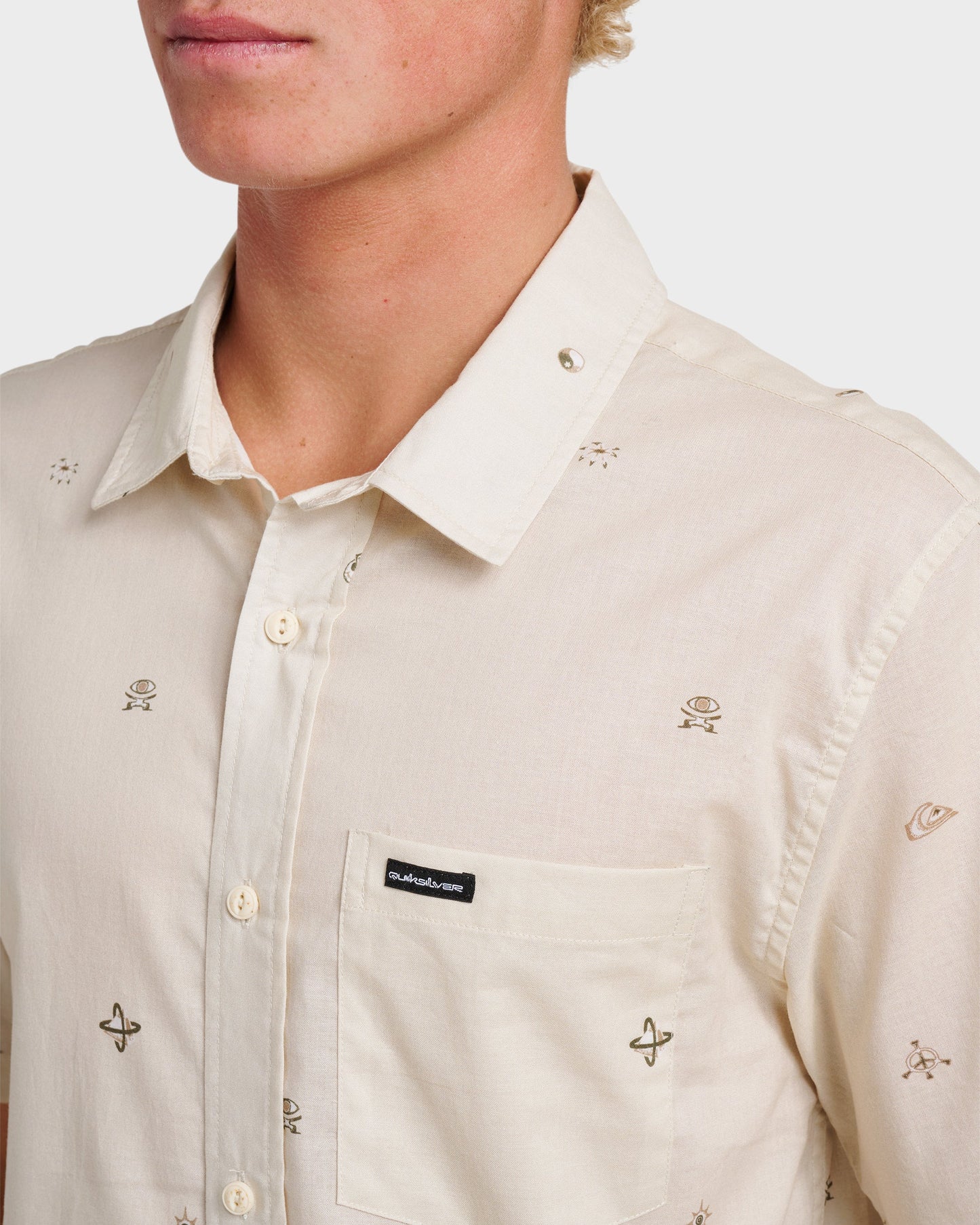 Mini Dimensions Classic Short Sleeve Shirt - Silver Birch - Quick Silver