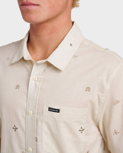 Mini Dimensions Classic Short Sleeve Shirt - Silver Birch - Quick Silver