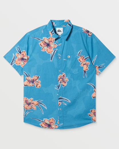 Apero Organic Classics Short Sleeve Shirt - Navagio Bay Print - Quick Silver