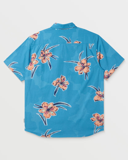 Apero Organic Classics Short Sleeve Shirt - Navagio Bay Print - Quick Silver