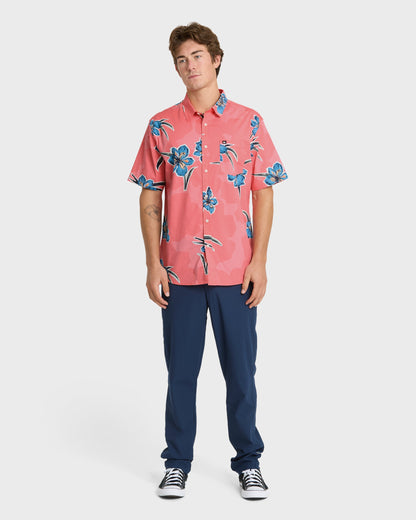 Apero Organic Classics Short Sleeve Shirt - Strawberry Print - Quick Silver