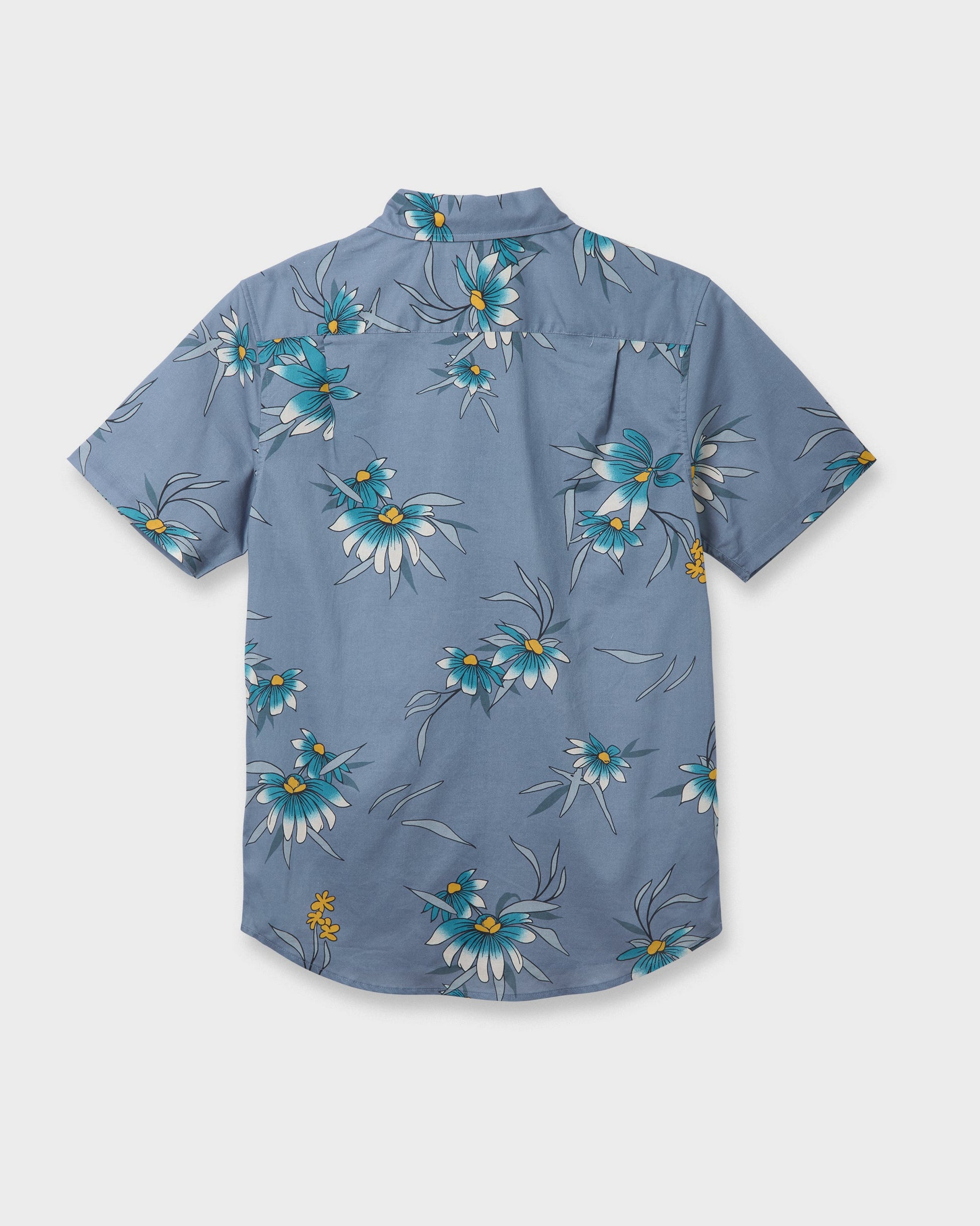 Costal Flora Classic Short Sleeve Shirt - Coronet Blue - Quick Silver