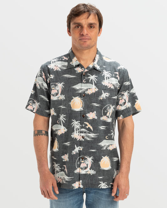DNA Destination Island Short Sleeve Shirt - Black - Quick Silver
