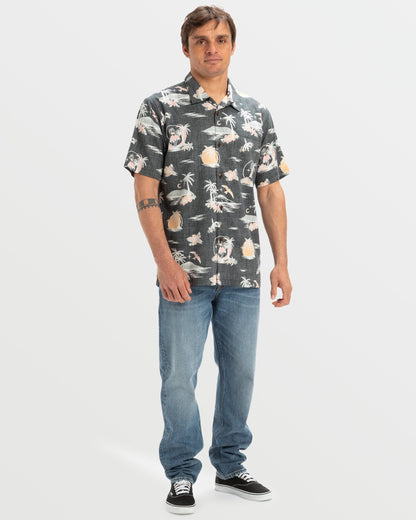 DNA Destination Island Short Sleeve Shirt - Black - Quick Silver
