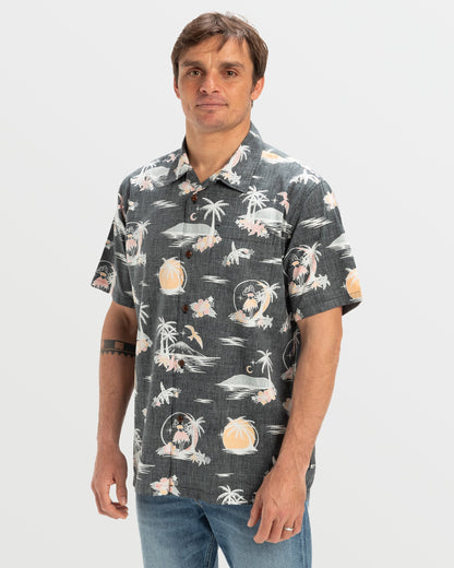 DNA Destination Island Short Sleeve Shirt - Black - Quick Silver