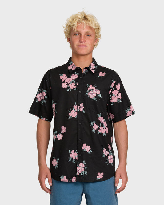 Habitats Classic Short Sleeve Shirt - Black - Quick Silver