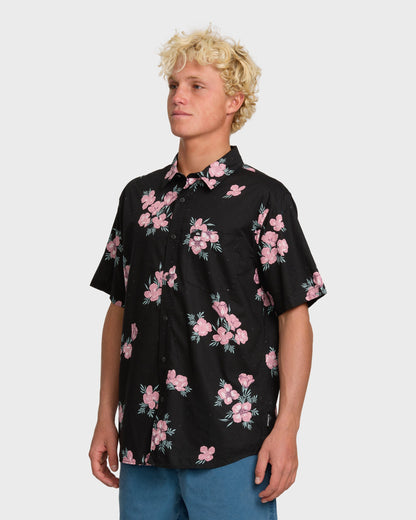 Habitats Classic Short Sleeve Shirt - Black - Quick Silver