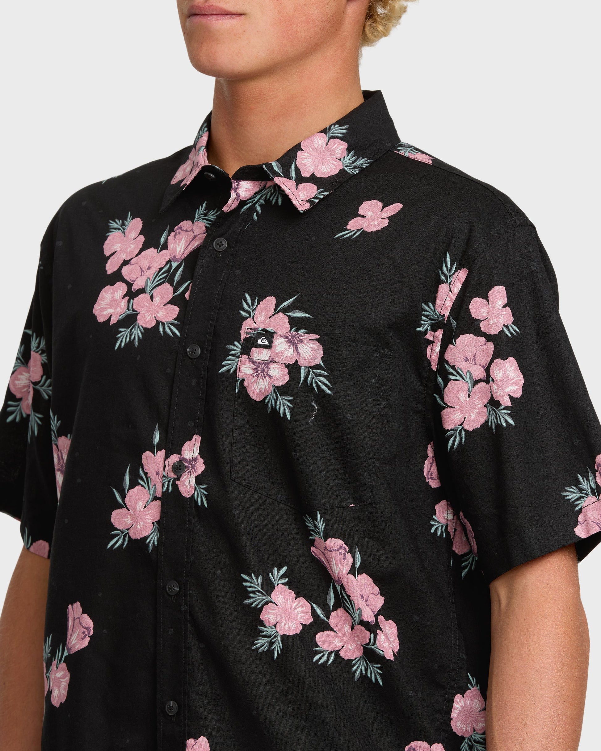 Habitats Classic Short Sleeve Shirt - Black - Quick Silver