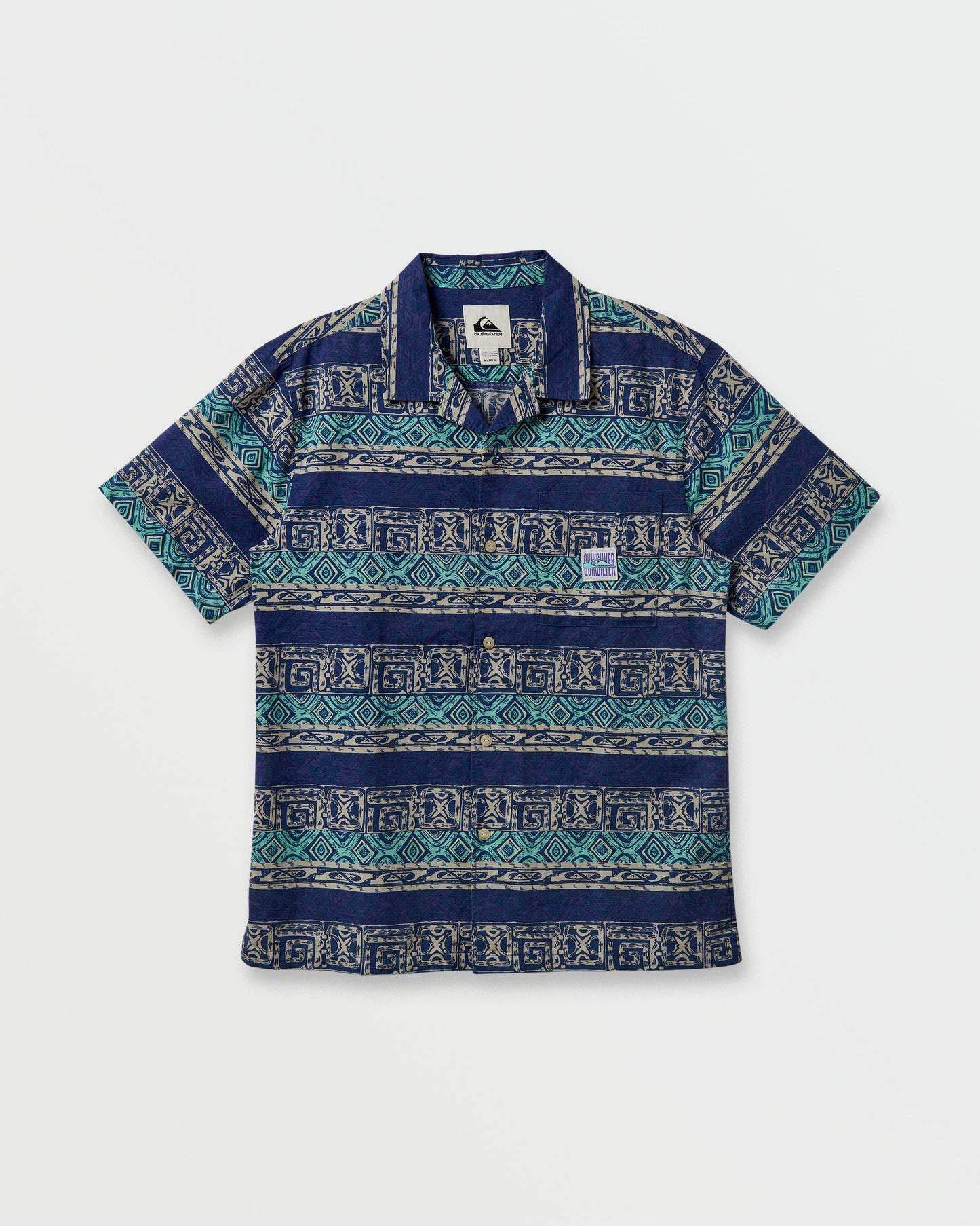 Global Heat Casual Short Sleeve Shirt - Turbo Blue - Quick Silver