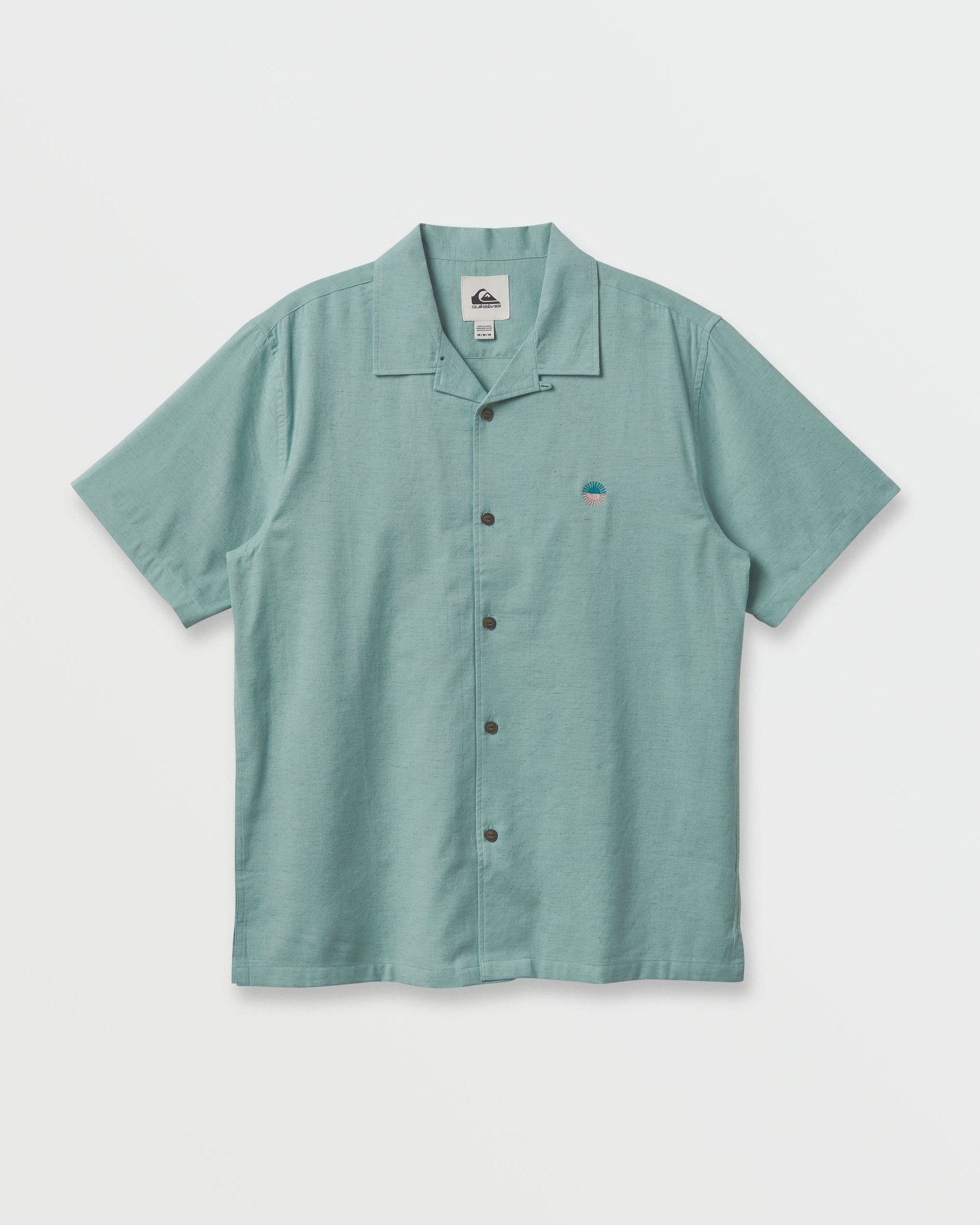 Flecky Island Short Sleeve Shirt - Jade Grey - Quick Silver