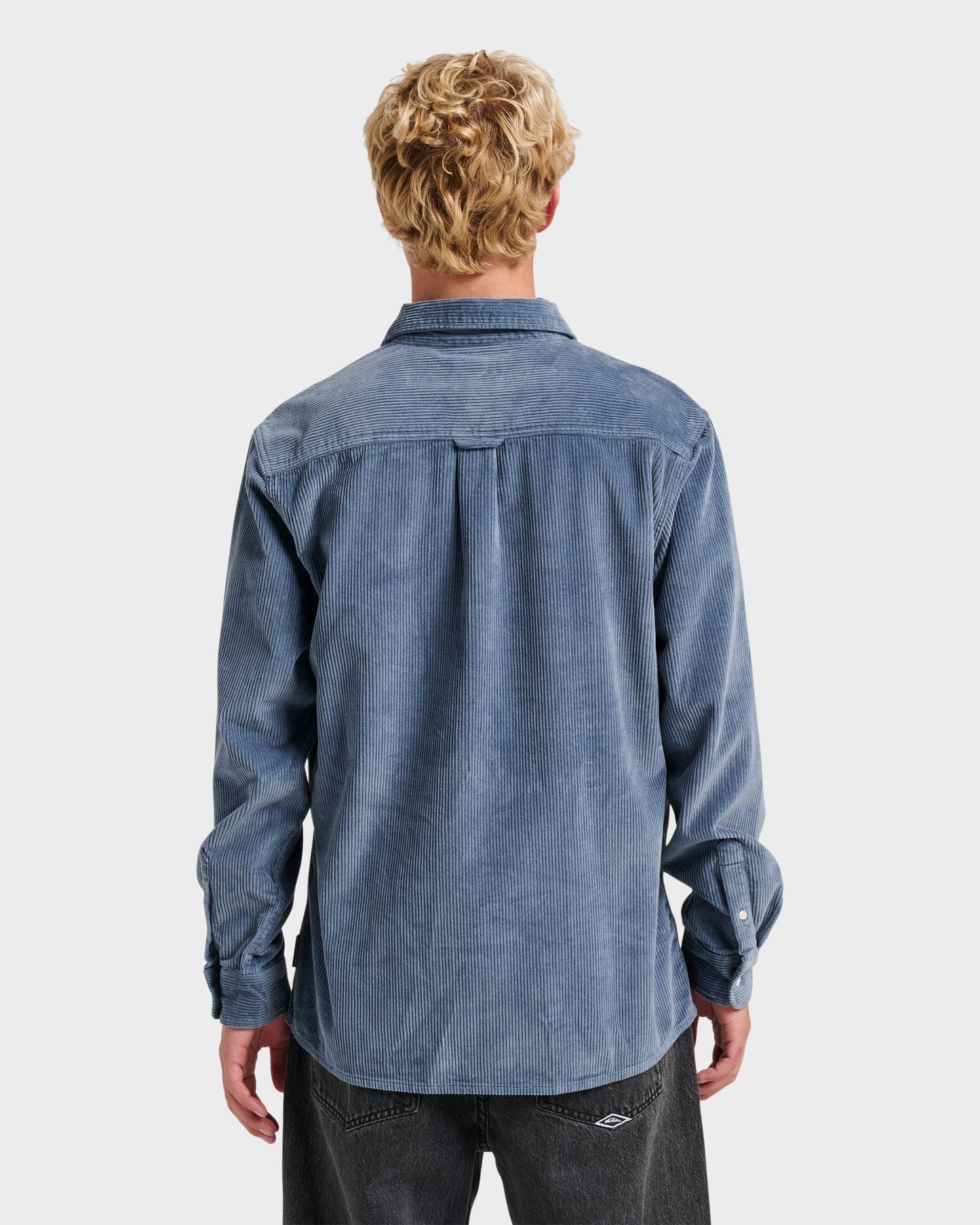 Cord Long Sleeve Shirt - China Blue - Quick Silver