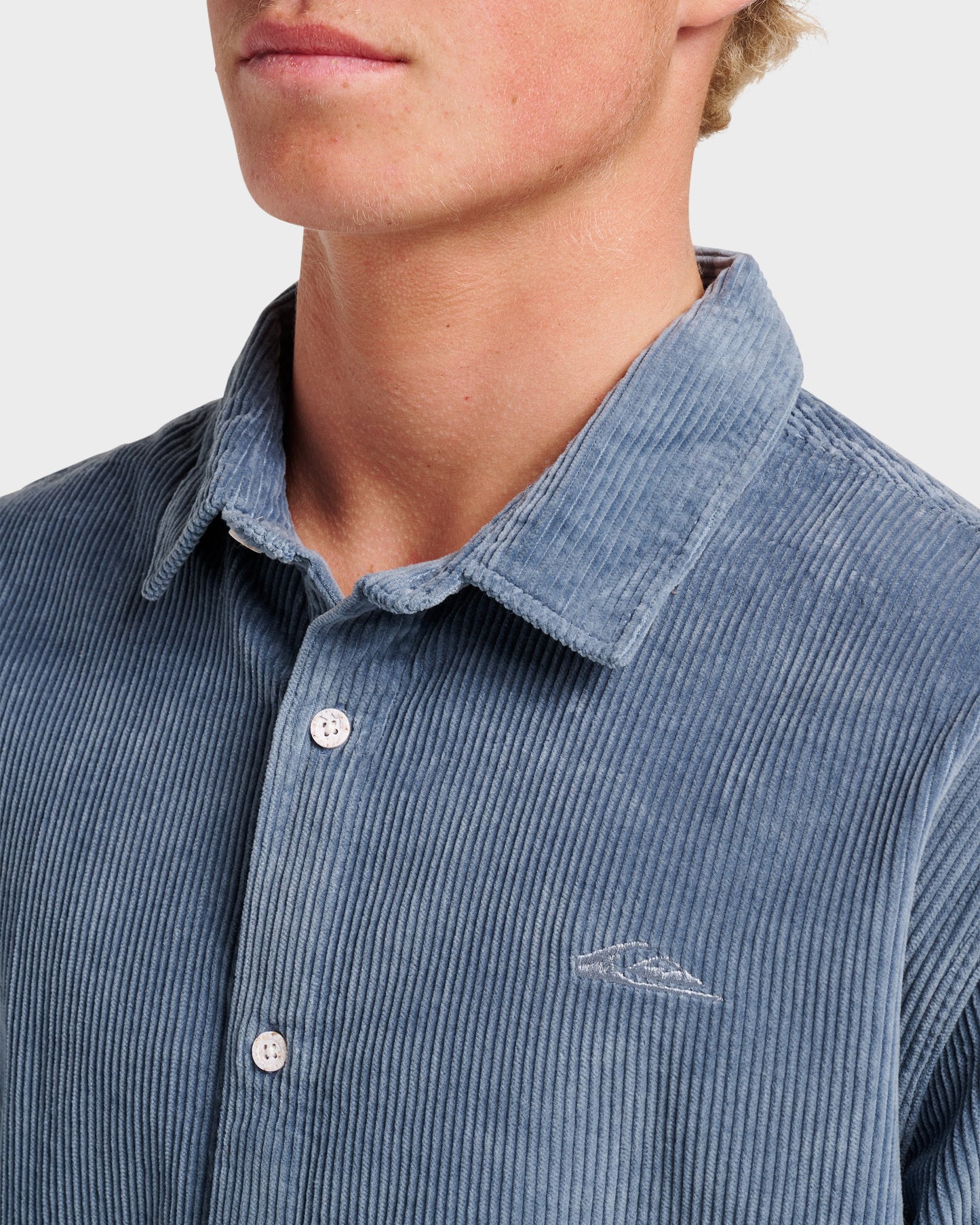 Cord Long Sleeve Shirt - China Blue - Quick Silver