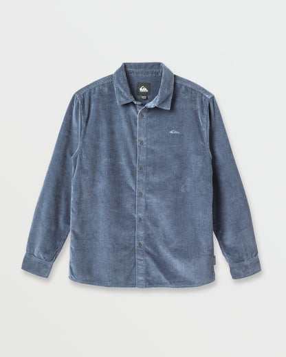 Cord Long Sleeve Shirt - China Blue - Quick Silver