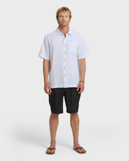 Waterman Island Jungle Shirt - White - Quick Silver