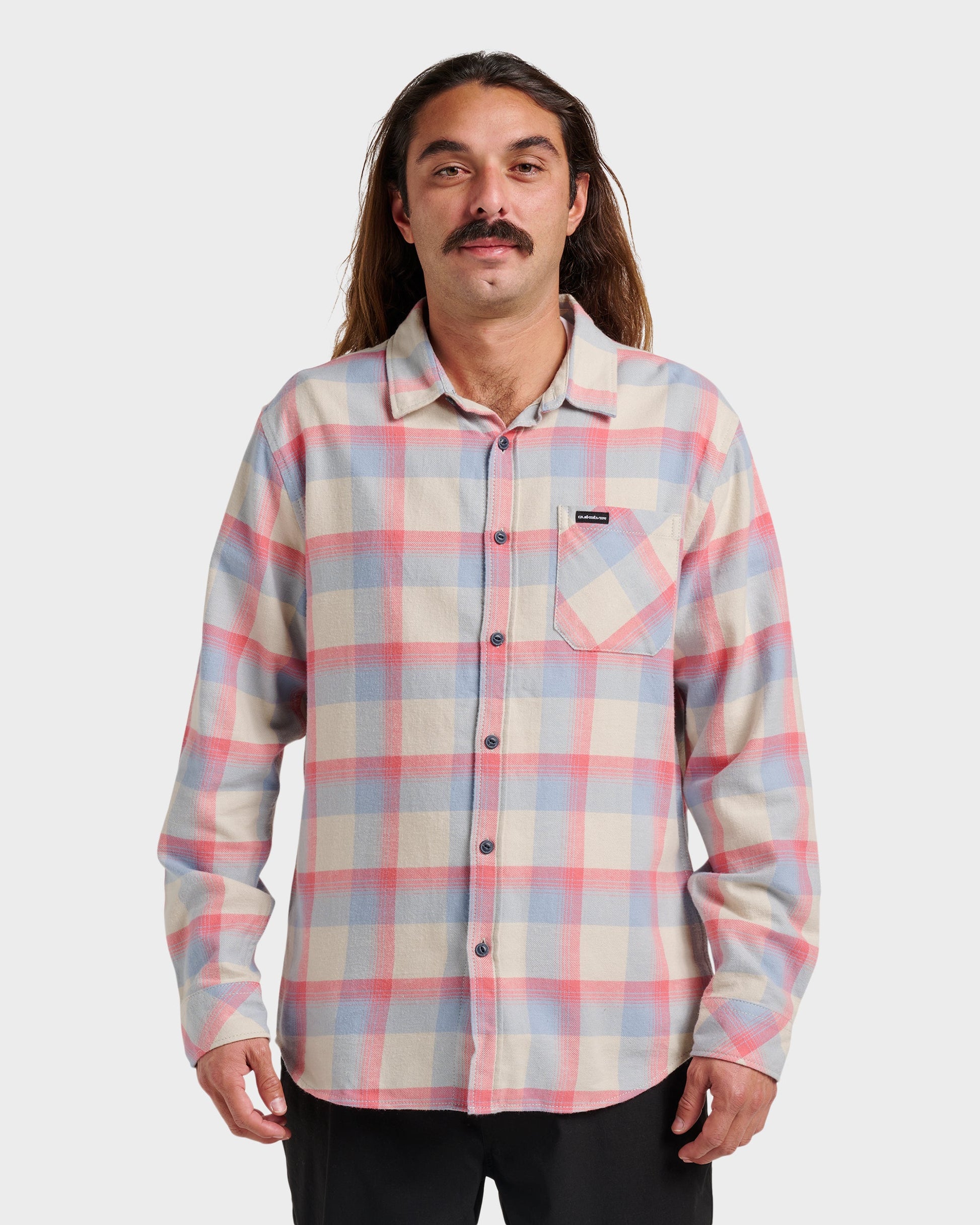 Penmar Check Flannel Shirt - Moonstruck - Quick Silver