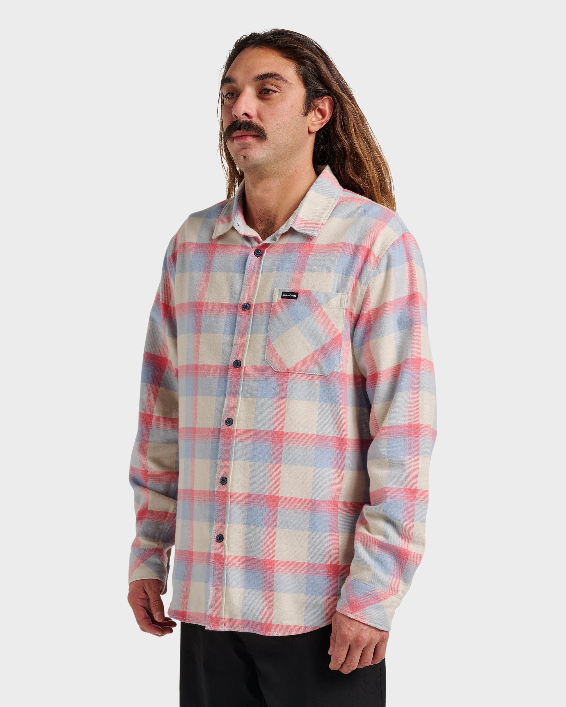 Penmar Check Flannel Shirt - Moonstruck - Quick Silver