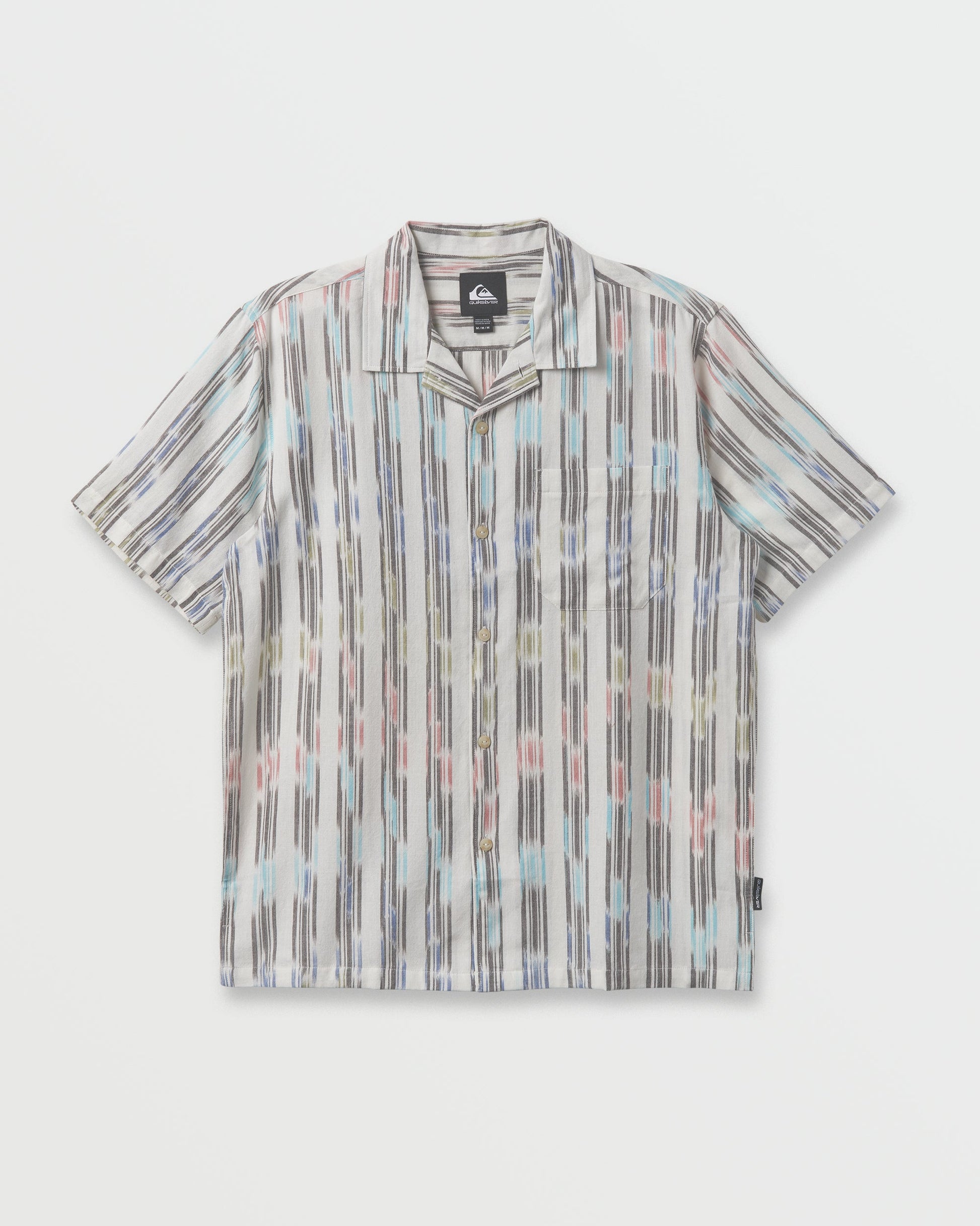 Space Dye Casual Short Sleeve Shirt - Off White - Quick Silver
