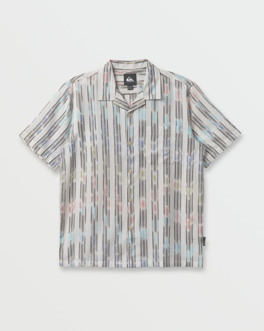 Space Dye Casual Short Sleeve Shirt - Off White - Quick Silver