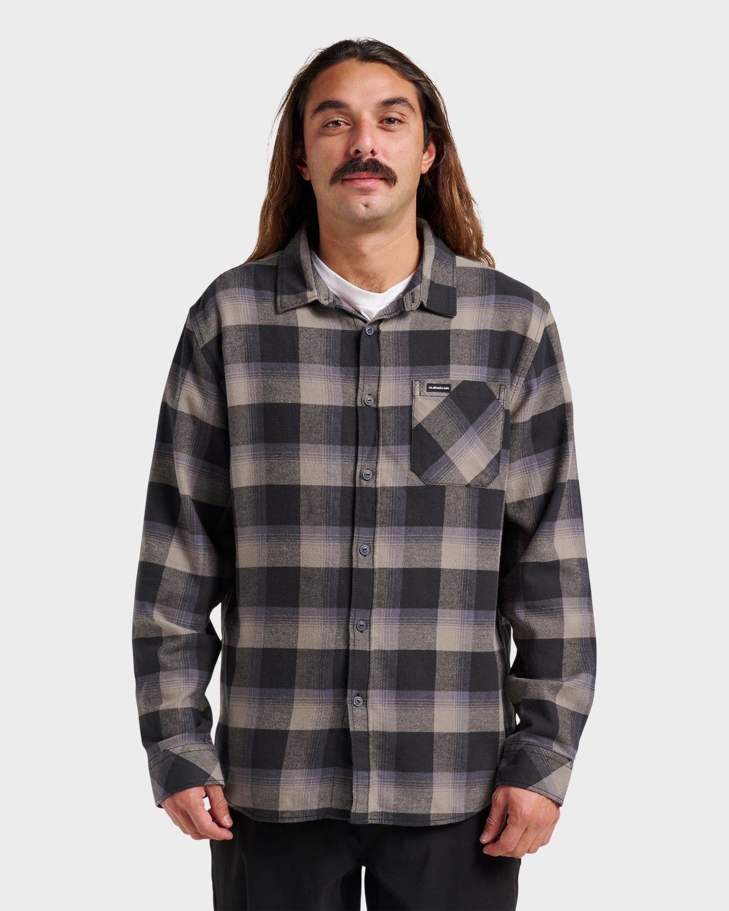 Penmar Check Flannel Shirt - Phantom - Quick Silver