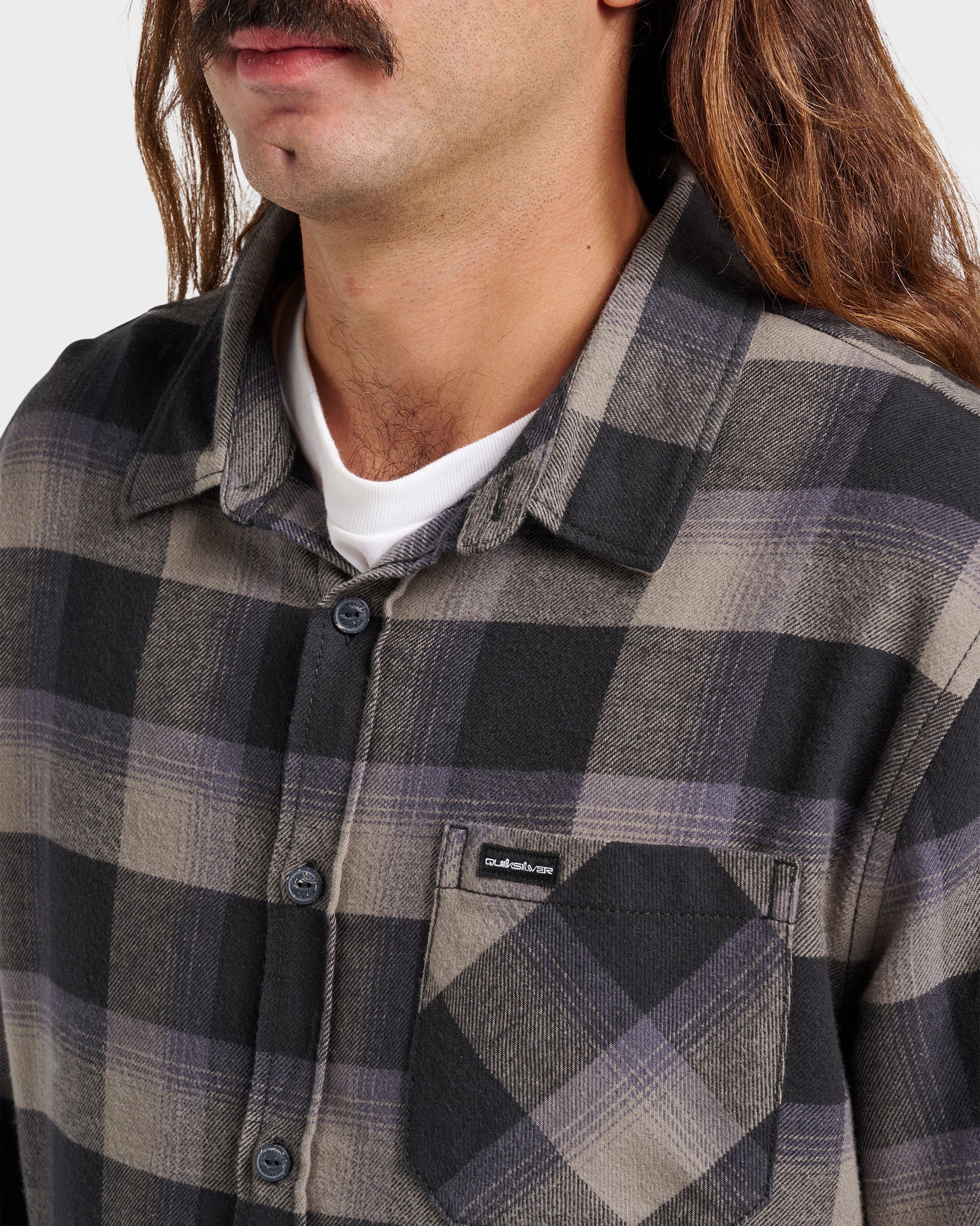 Penmar Check Flannel Shirt - Phantom - Quick Silver