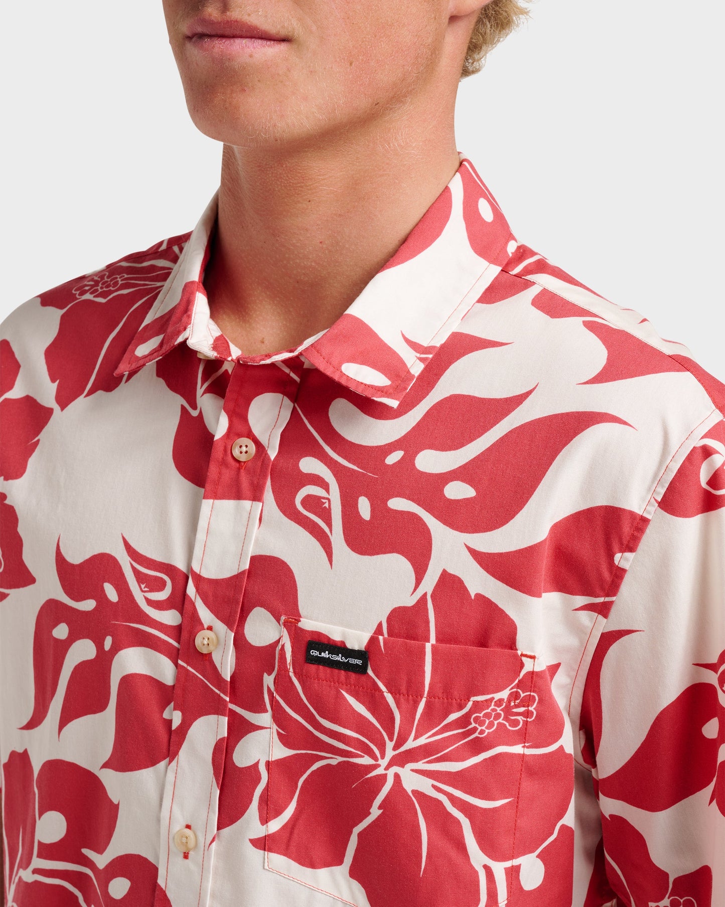 Oceanview Classic Short Sleeve Shirt - Mineral Red - Quick Silver