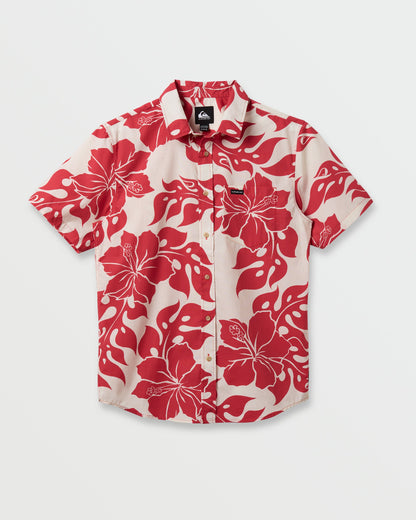 Oceanview Classic Short Sleeve Shirt - Mineral Red - Quick Silver