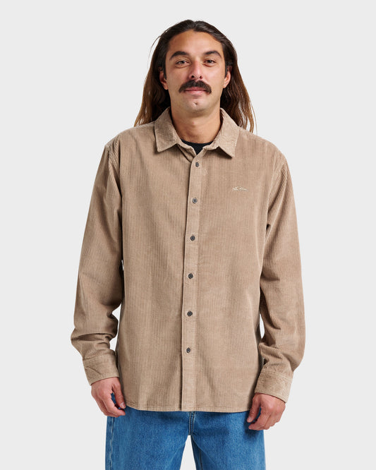 Cord Long Sleeve Shirt - Fallen Rock - Quick Silver