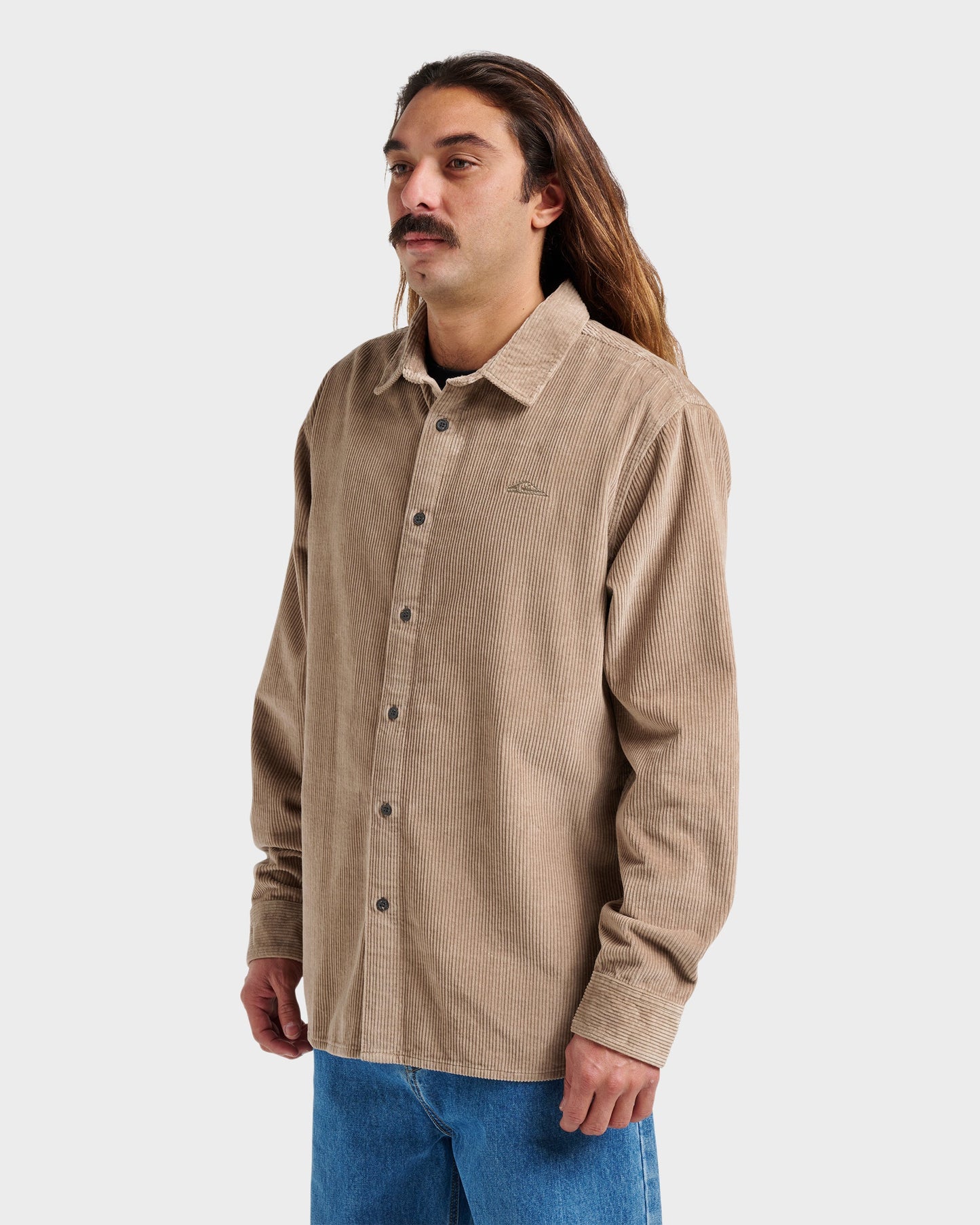 Cord Long Sleeve Shirt - Fallen Rock - Quick Silver