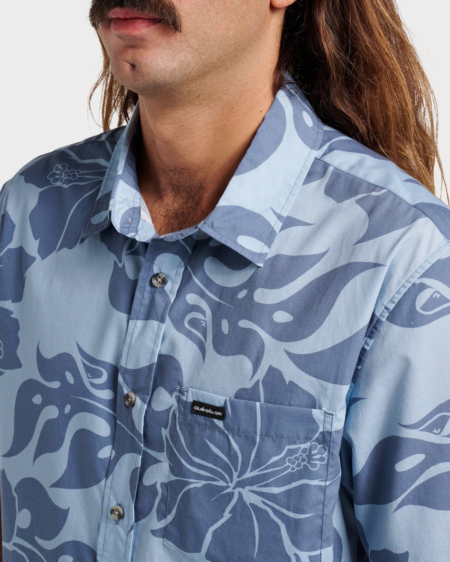 Oceanview Classic Short Sleeve Shirt - Ashley Blue - Quick Silver