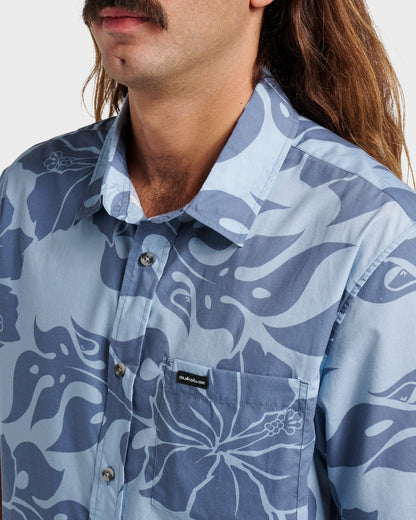 Oceanview Classic Short Sleeve Shirt - Ashley Blue - Quick Silver
