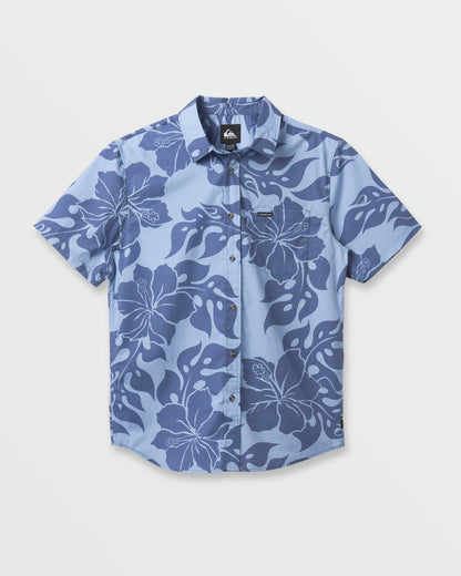 Oceanview Classic Short Sleeve Shirt - Ashley Blue - Quick Silver