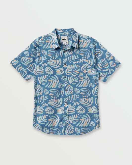 Shades Classic Stretch Short Sleeve Shirt - Niagara - Quick Silver