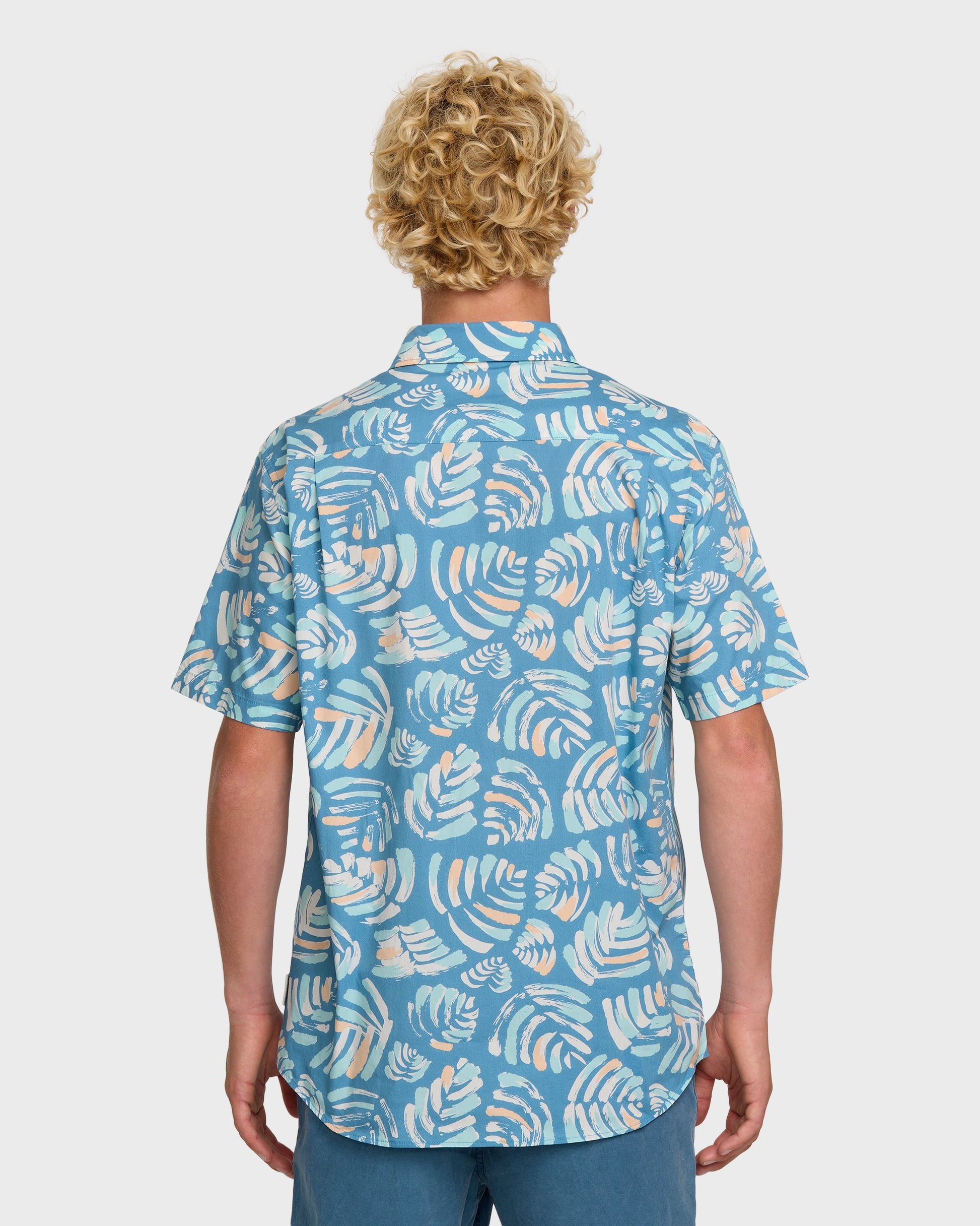 Shades Classic Stretch Short Sleeve Shirt - Niagara - Quick Silver