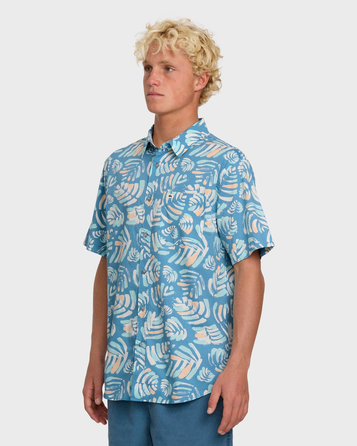 Shades Classic Stretch Short Sleeve Shirt - Niagara - Quick Silver