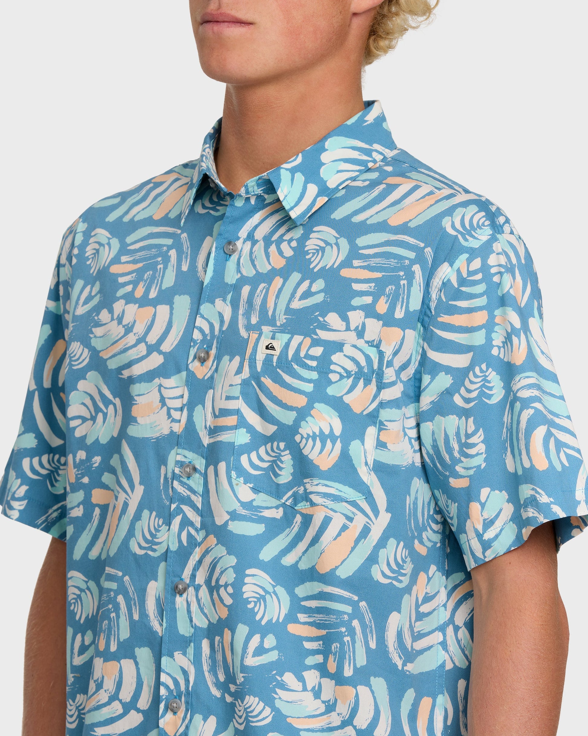 Shades Classic Stretch Short Sleeve Shirt - Niagara - Quick Silver