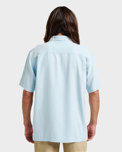 Waterman Tahiti Palms Premium Anti-Wrinkle Shirt - Sterling Blue - Quick Silver