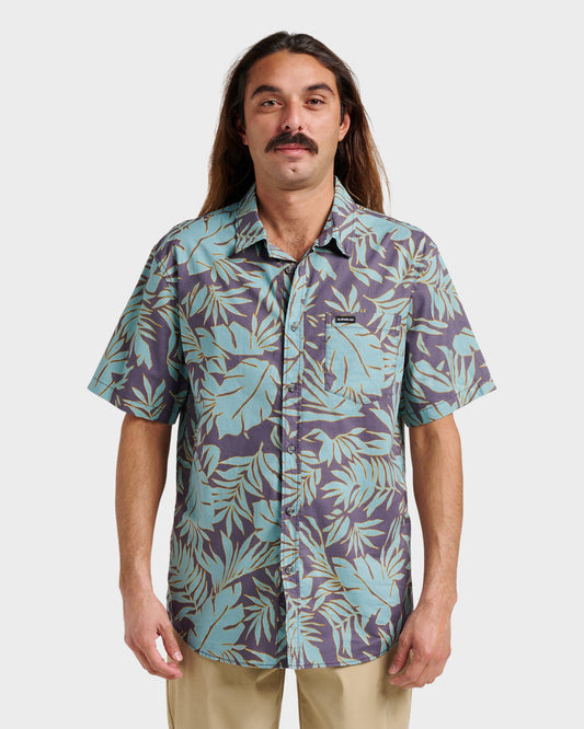 Palm Trip Classic Short Sleeve Shirt - Graystone - Quick Silver