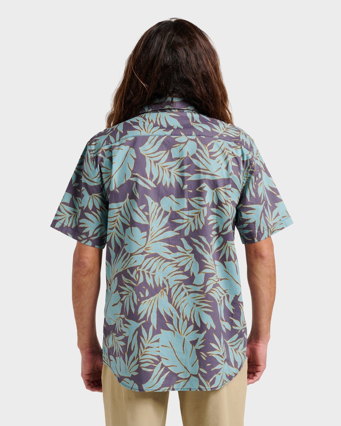 Palm Trip Classic Short Sleeve Shirt - Graystone - Quick Silver