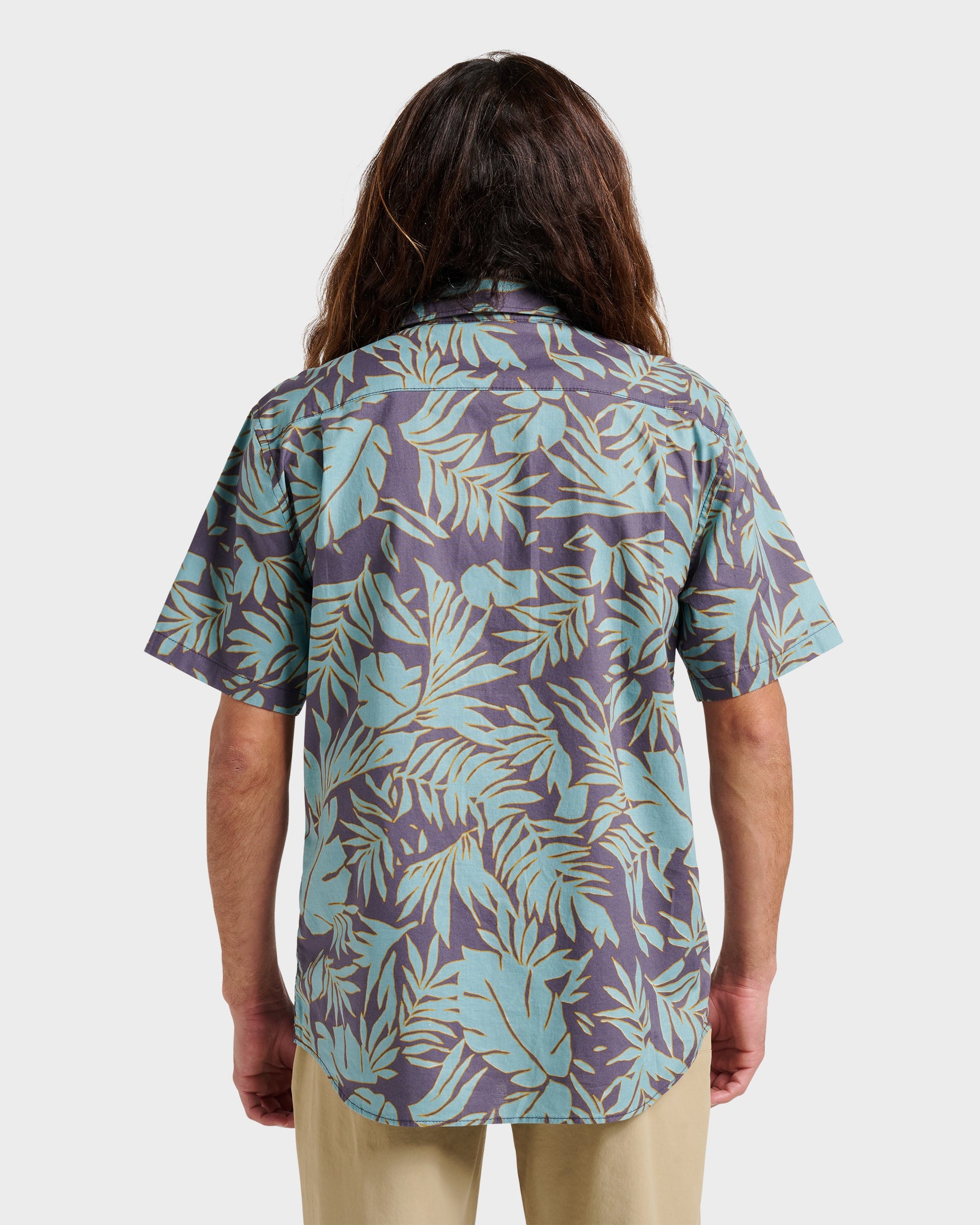 Palm Trip Classic Short Sleeve Shirt - Graystone - Quick Silver