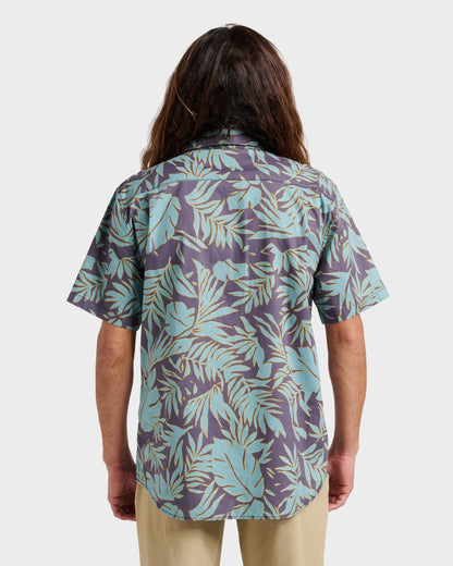 Palm Trip Classic Short Sleeve Shirt - Graystone - Quick Silver