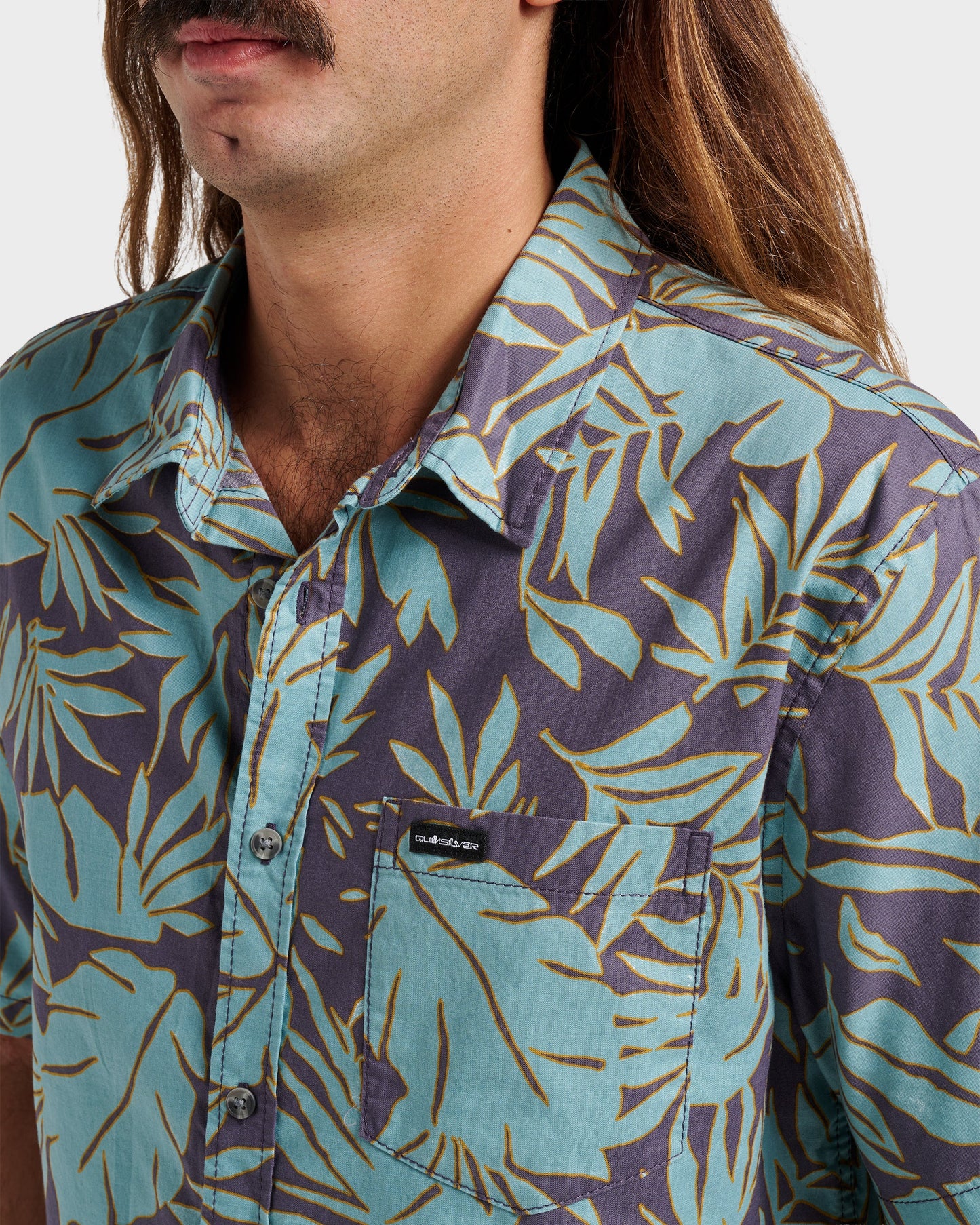 Palm Trip Classic Short Sleeve Shirt - Graystone - Quick Silver
