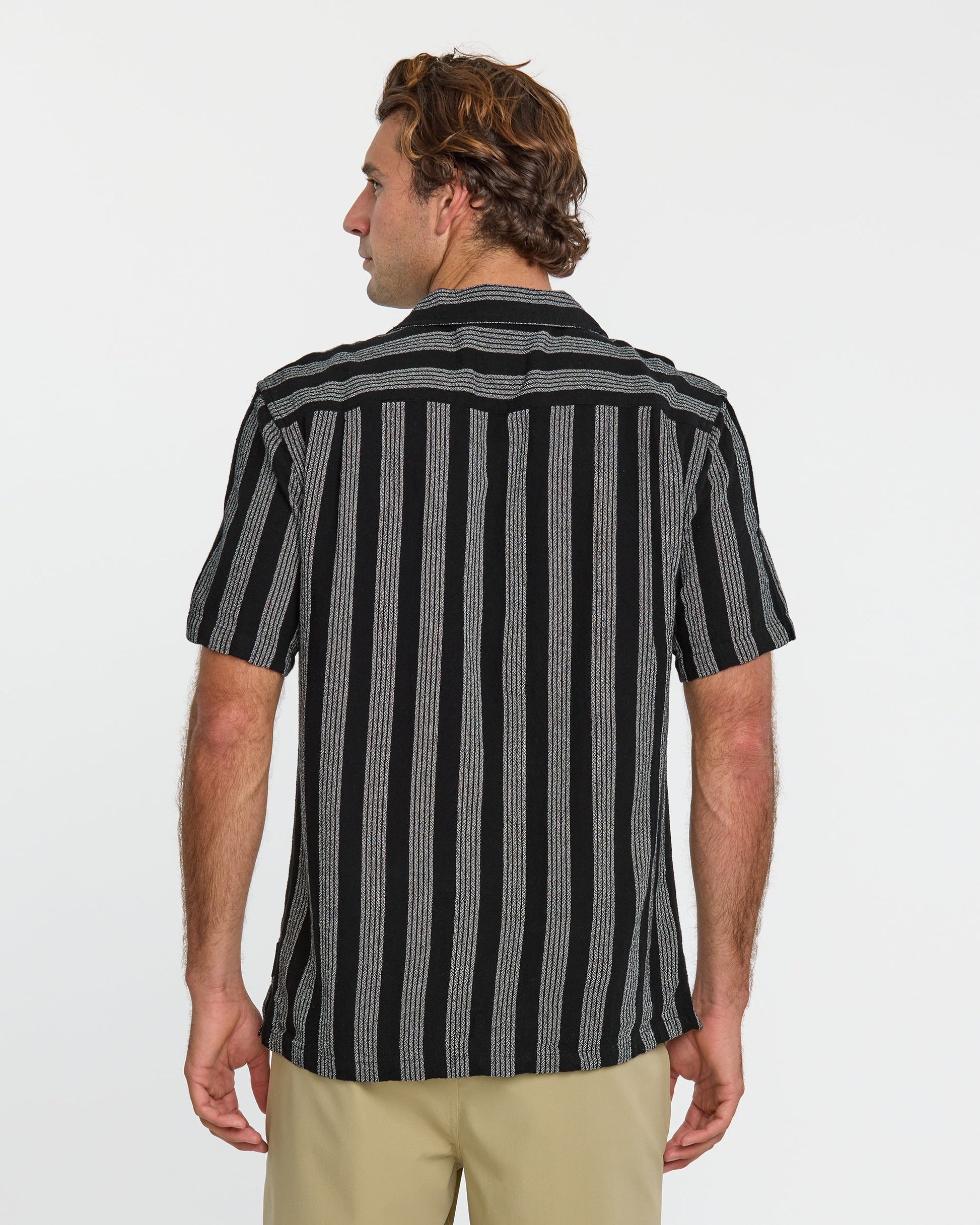 Nightfall Island Short Sleeve Shirt - Black - Quick Silver