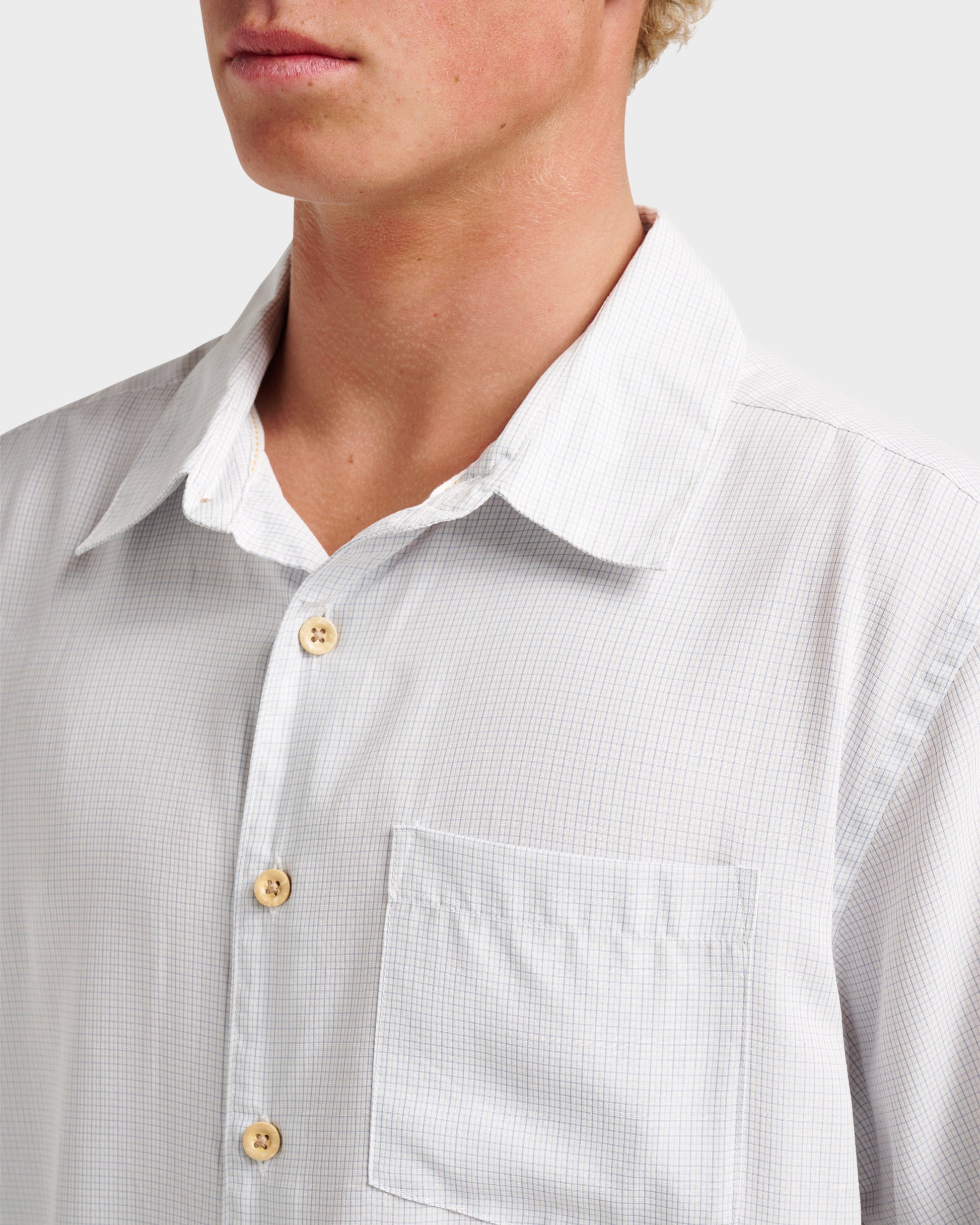 Waterman Check Out Shirt - White - Quick Silver