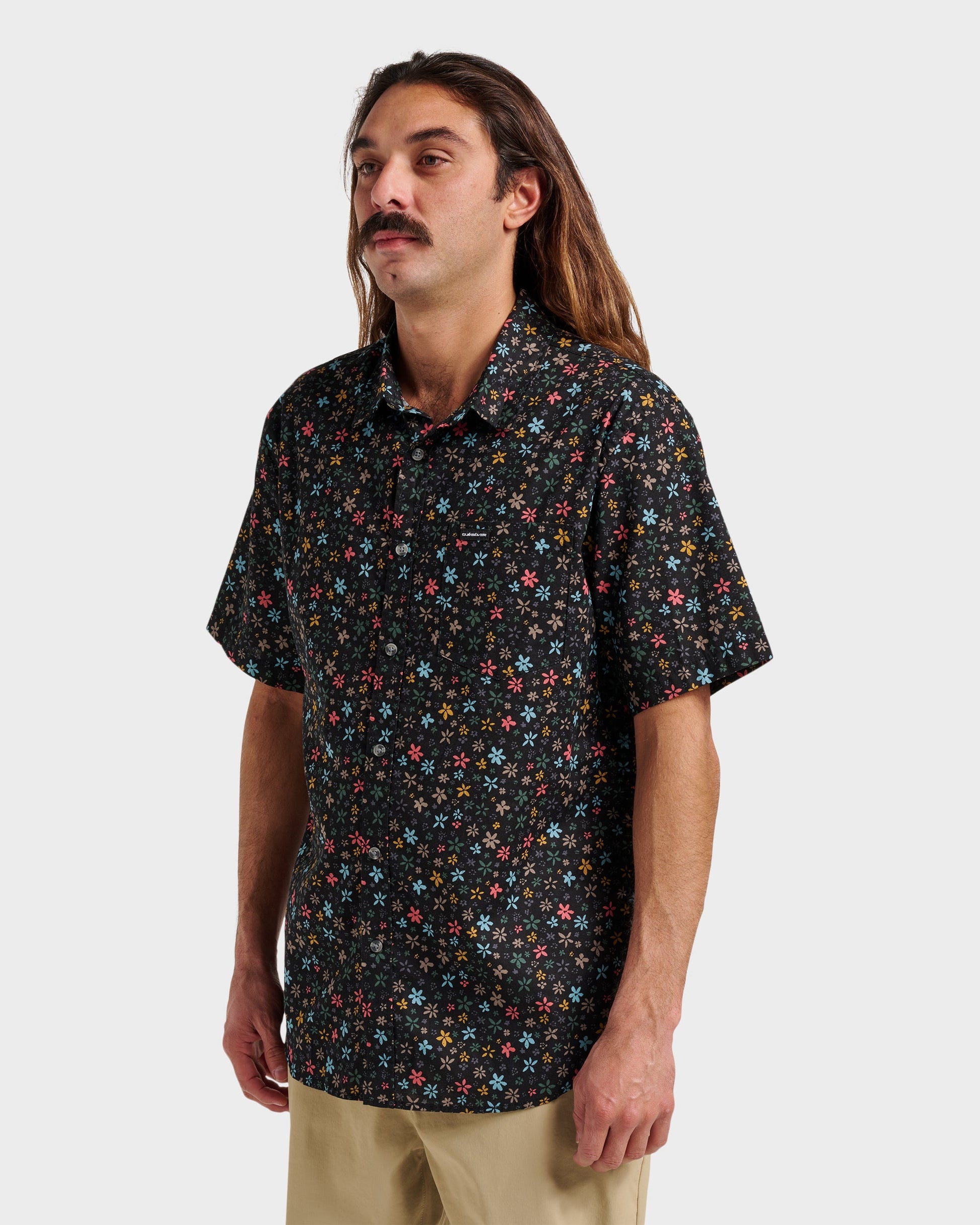 Ditsy Mini Classic Short Sleeve Shirt - Eclipse - Quick Silver