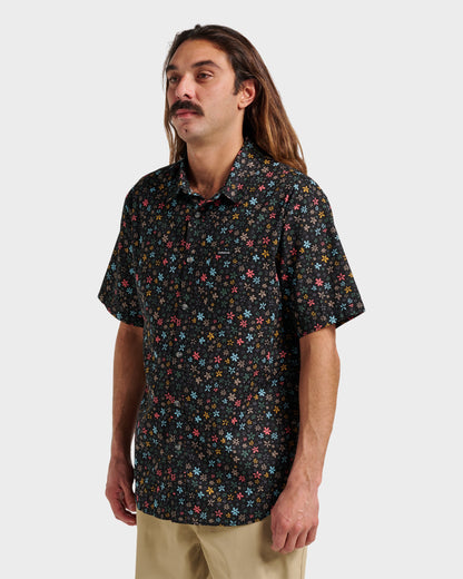 Ditsy Mini Classic Short Sleeve Shirt - Eclipse - Quick Silver