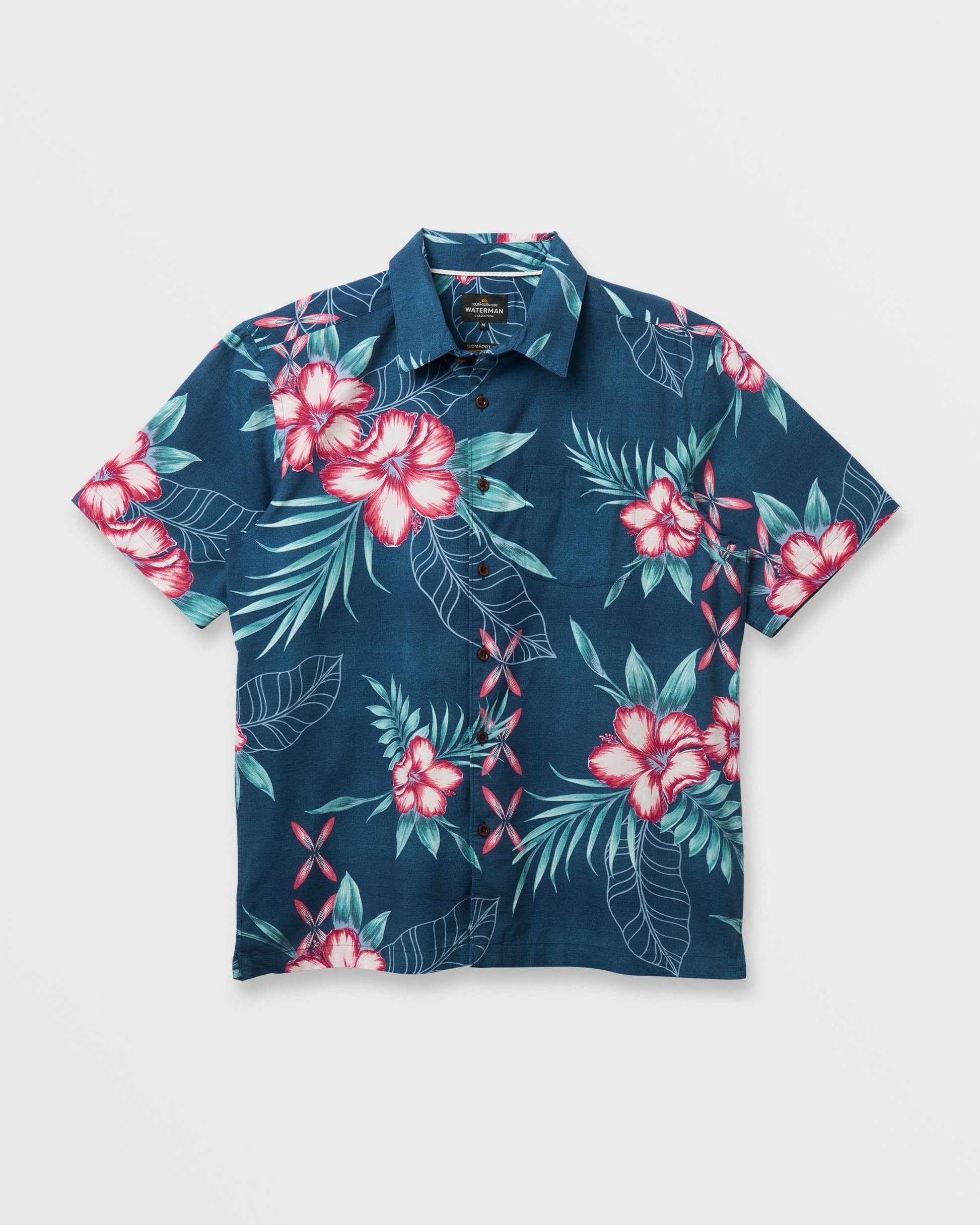 Waterman Playita Floral Shirt - Sargasso Sea - Quick Silver