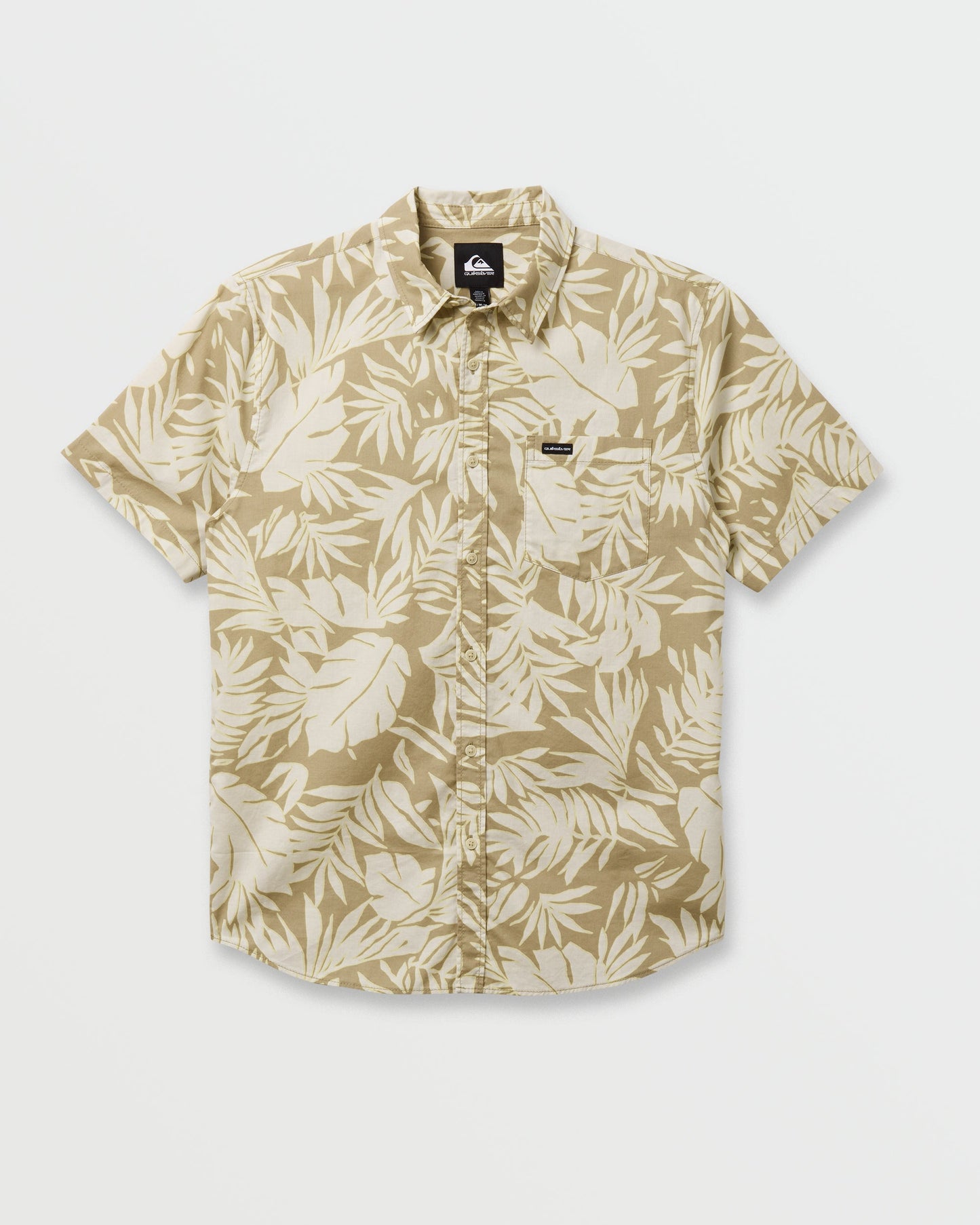 Palm Trip Classic Short Sleeve Shirt - Twill - Quick Silver